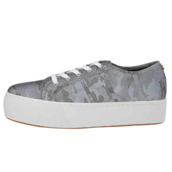 Steve Madden Women's Camo Platform Emmi Sneaker Gray Metallic Shoe Size 9M - Picture 2 of 15